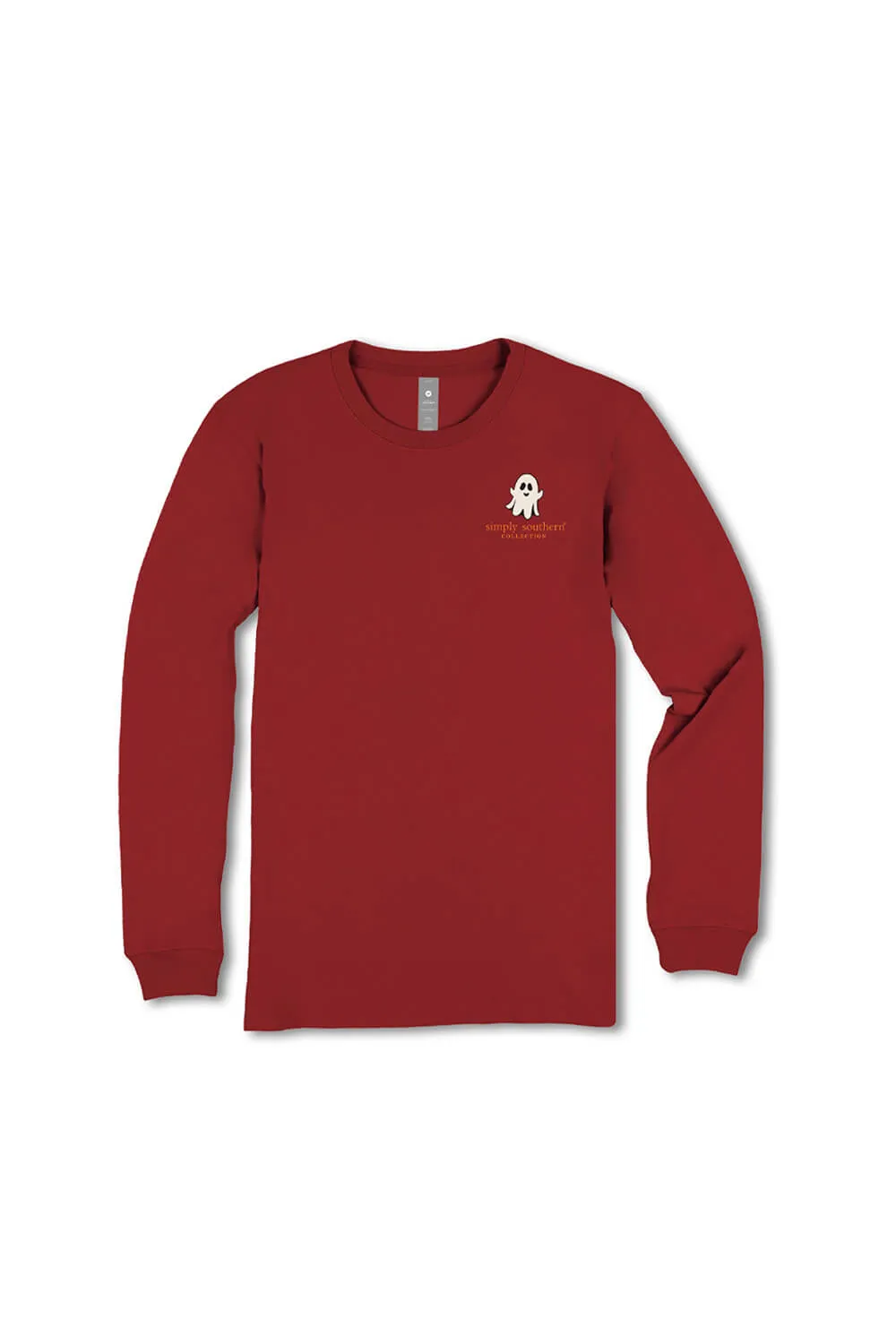 Simply Southern Youth Pumpkin Witch Hat Long Sleeve T-Shirt for Girls in Red | YTH-LS-PMPKN-CARMINE sold by Glik’s product image thumbnail 2