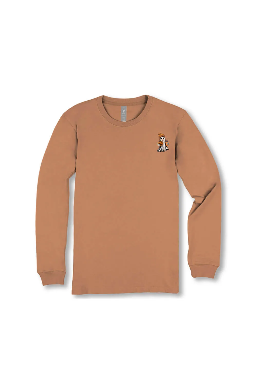 Simply Southern Youth Too Cute To Spook Long Sleeve T-Shirt for Girls in Chestnut | YTH-LS-GHOST-CHSTNT sold by Glik’s product image thumbnail 2