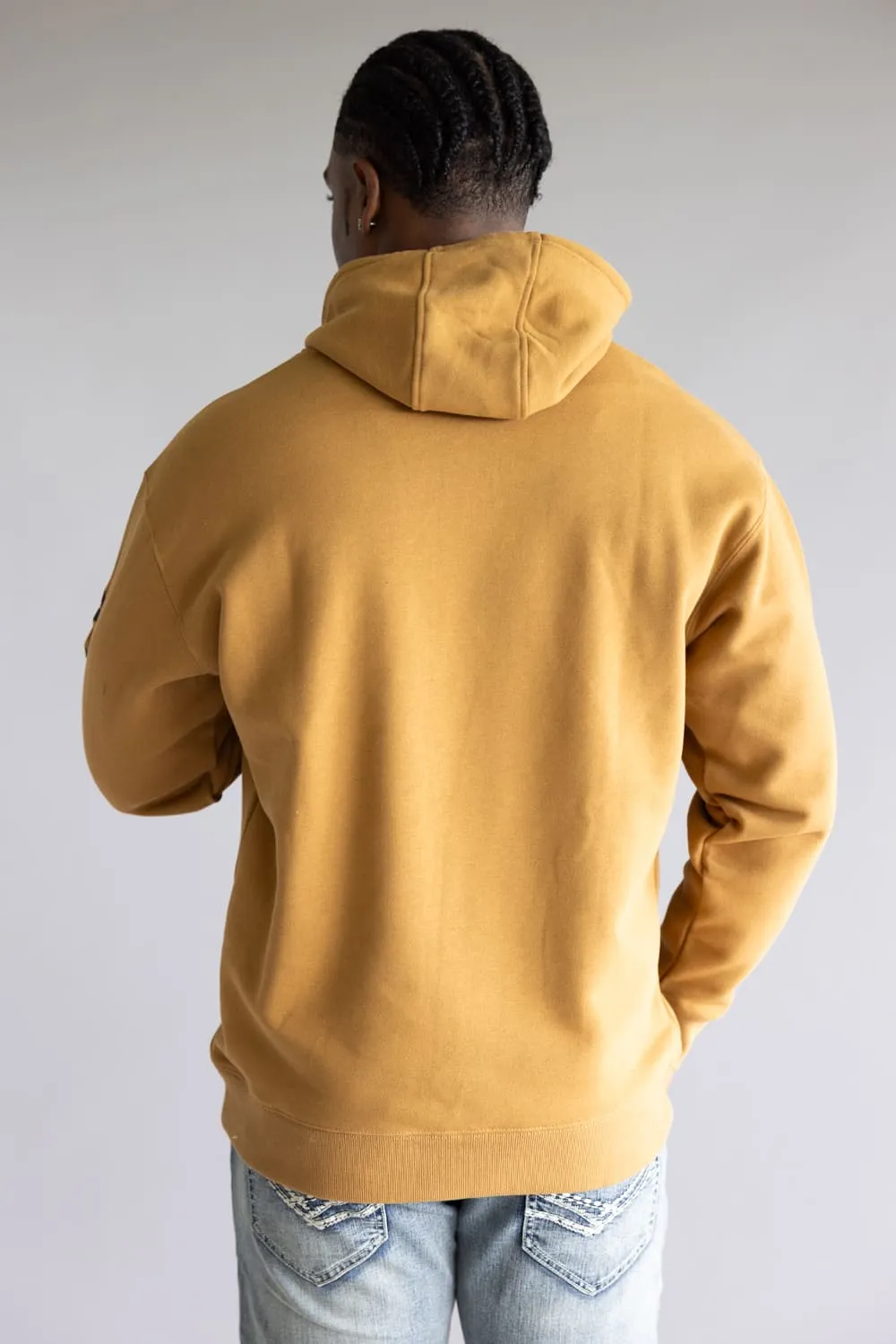 Ariat Rebar Graphic Hoodie for Men in Dijon Yellow | 10062543-DIJON sold by Glik’s product image thumbnail 2