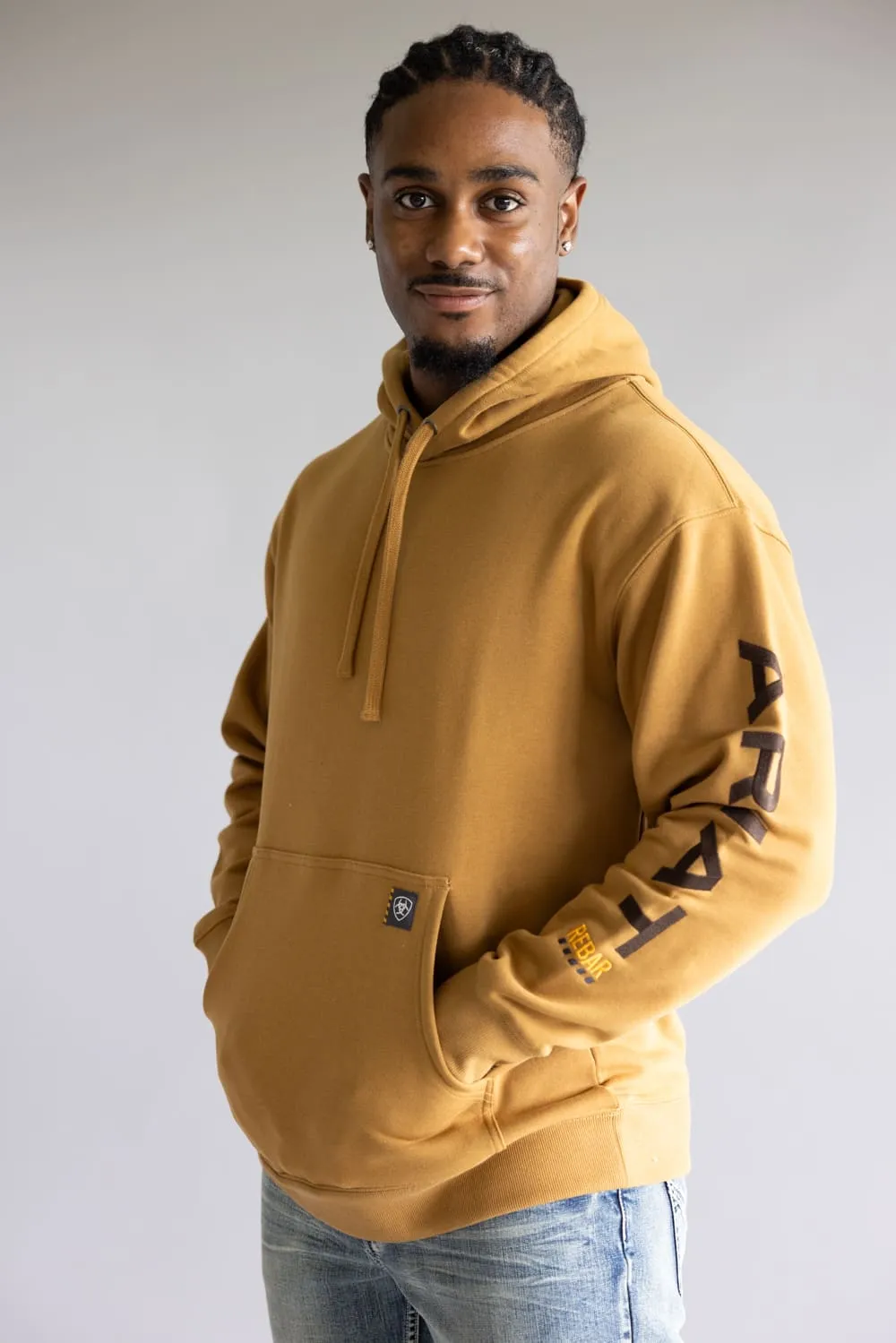 Ariat Rebar Graphic Hoodie for Men in Dijon Yellow | 10062543-DIJON sold by Glik’s product image thumbnail 5
