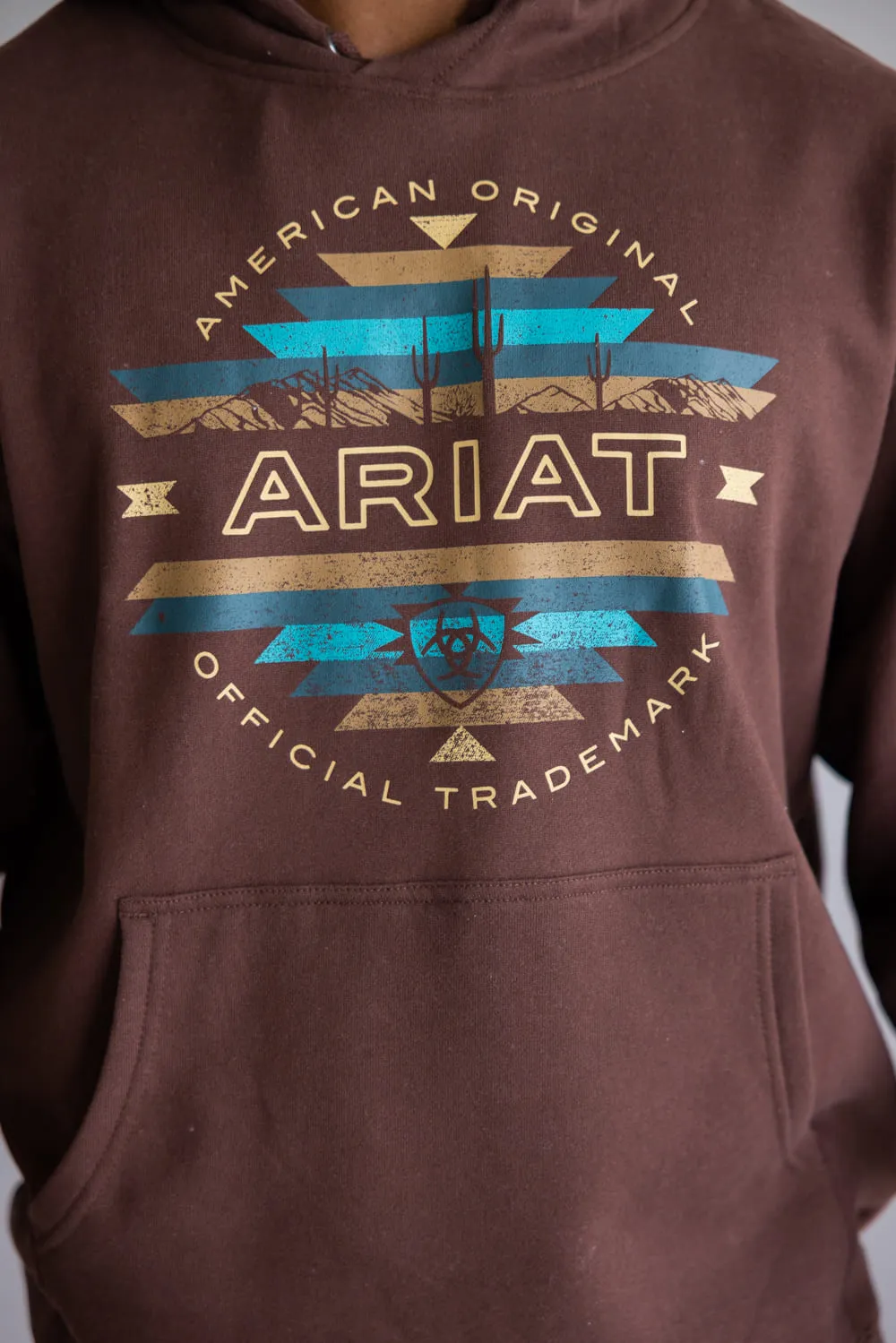 Ariat Carlsbad Canyon Hoodie for Men in Brown | 10062500-BROWN sold by Glik’s product image thumbnail 2
