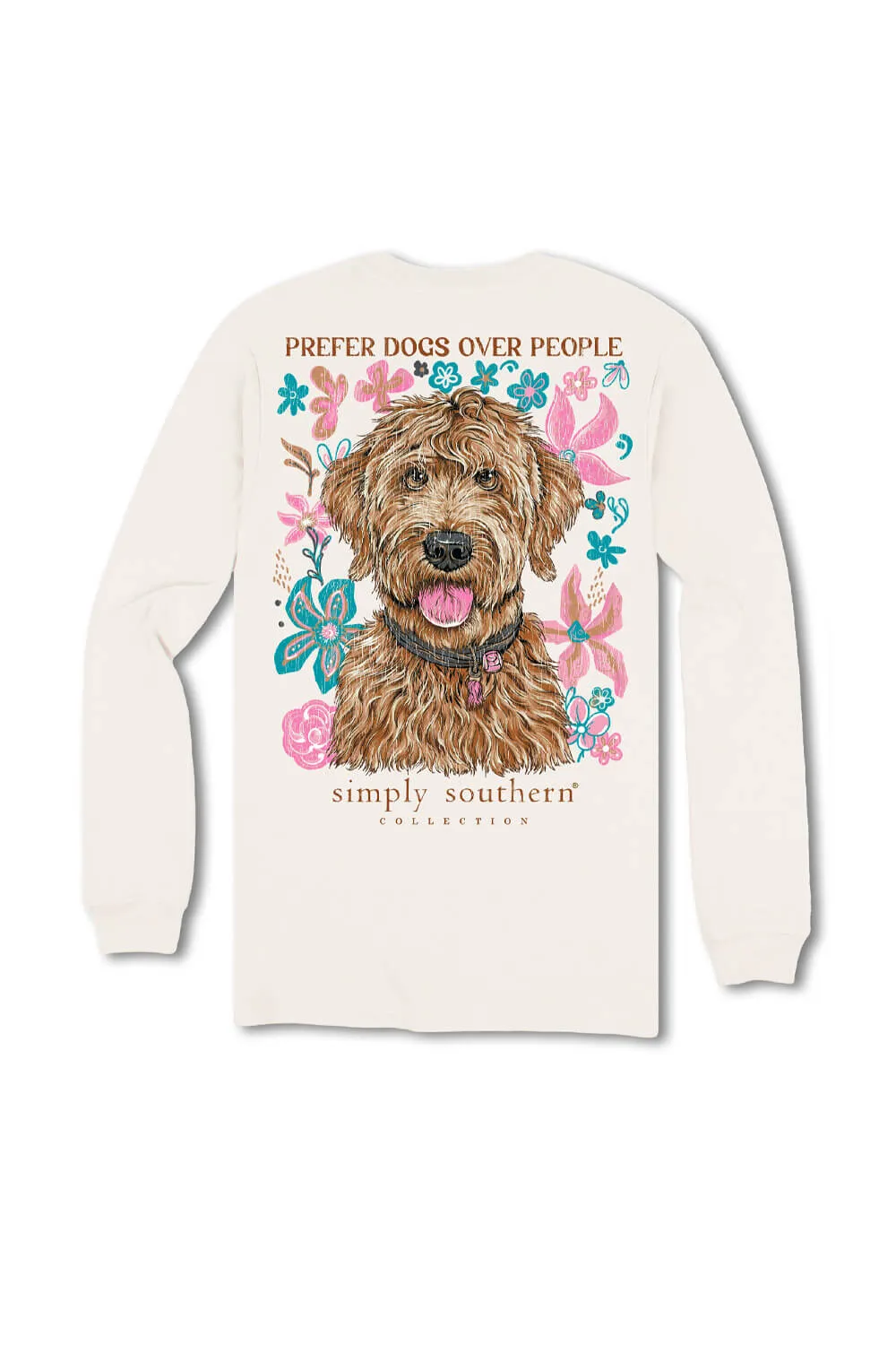 Simply Southern Prefer Dogs Long Sleeve T-Shirt for Women in Linen | LS-DOGPEOPLE-LINEN sold by Glik’s product image thumbnail 3