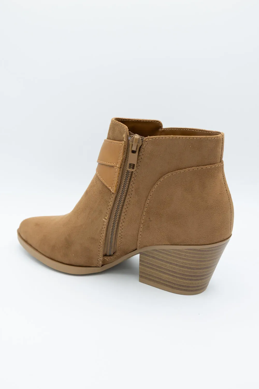 Soda Ponda Buckle Ankle Booties for Women in Coffee | PONDA-S COFFEE sold by Glik’s product image thumbnail 3