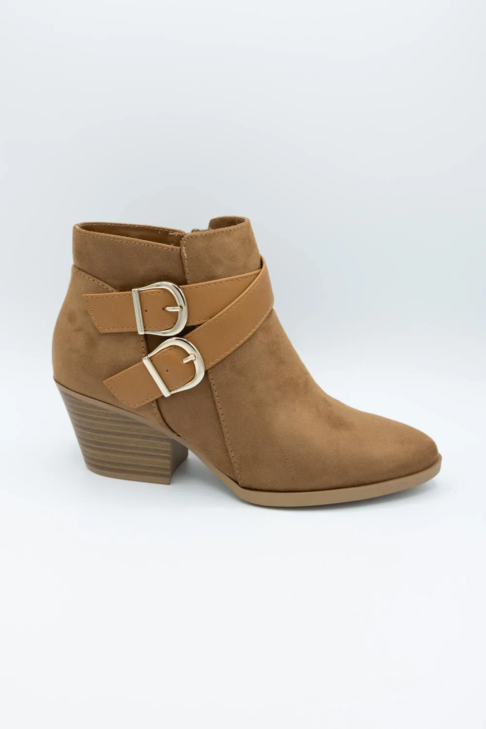 Soda Ponda Buckle Ankle Booties for Women in Coffee | PONDA-S COFFEE sold by Glik’s product image thumbnail 2