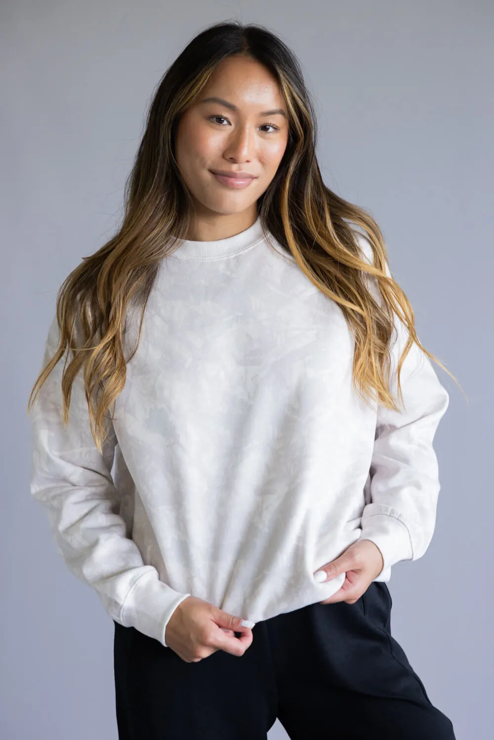 1897 Active Camo Crewneck Fleece Sweatshirt for Women in Beige | T1345-BEIGECAMO sold by Glik’s product image thumbnail 2