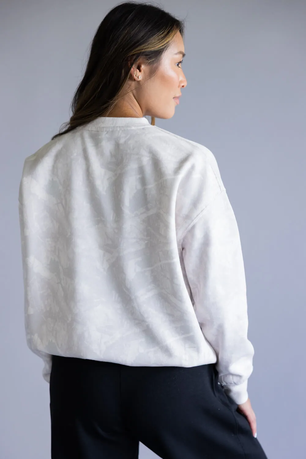 1897 Active Camo Crewneck Fleece Sweatshirt for Women in Beige | T1345-BEIGECAMO sold by Glik’s product image thumbnail 3