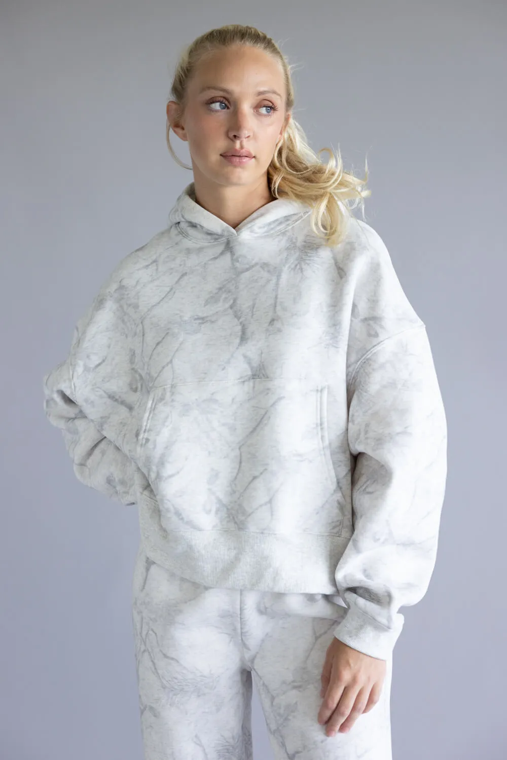 Camo Fleece Hoodie for Women in Grey | CT9263-GREY sold by Glik’s product image thumbnail 3