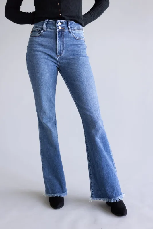 Judy Blue High Rise Fray Hem Bootcut Jeans for Women | 82686REG sold by Glik’s