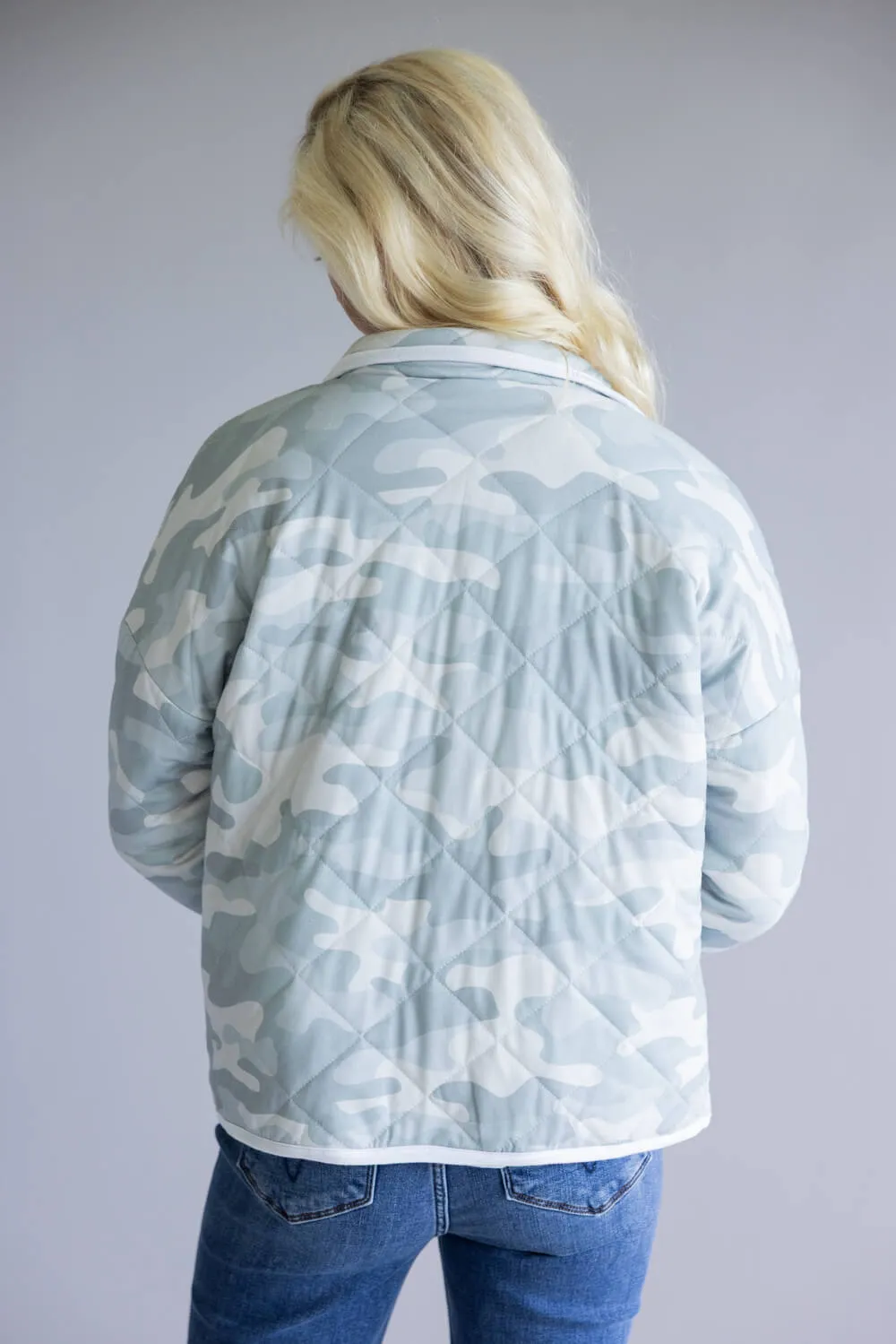 Camo Quilted Jacket for Women in Light Green | KDC-JKT-24-CMO sold by Glik’s product image thumbnail 3