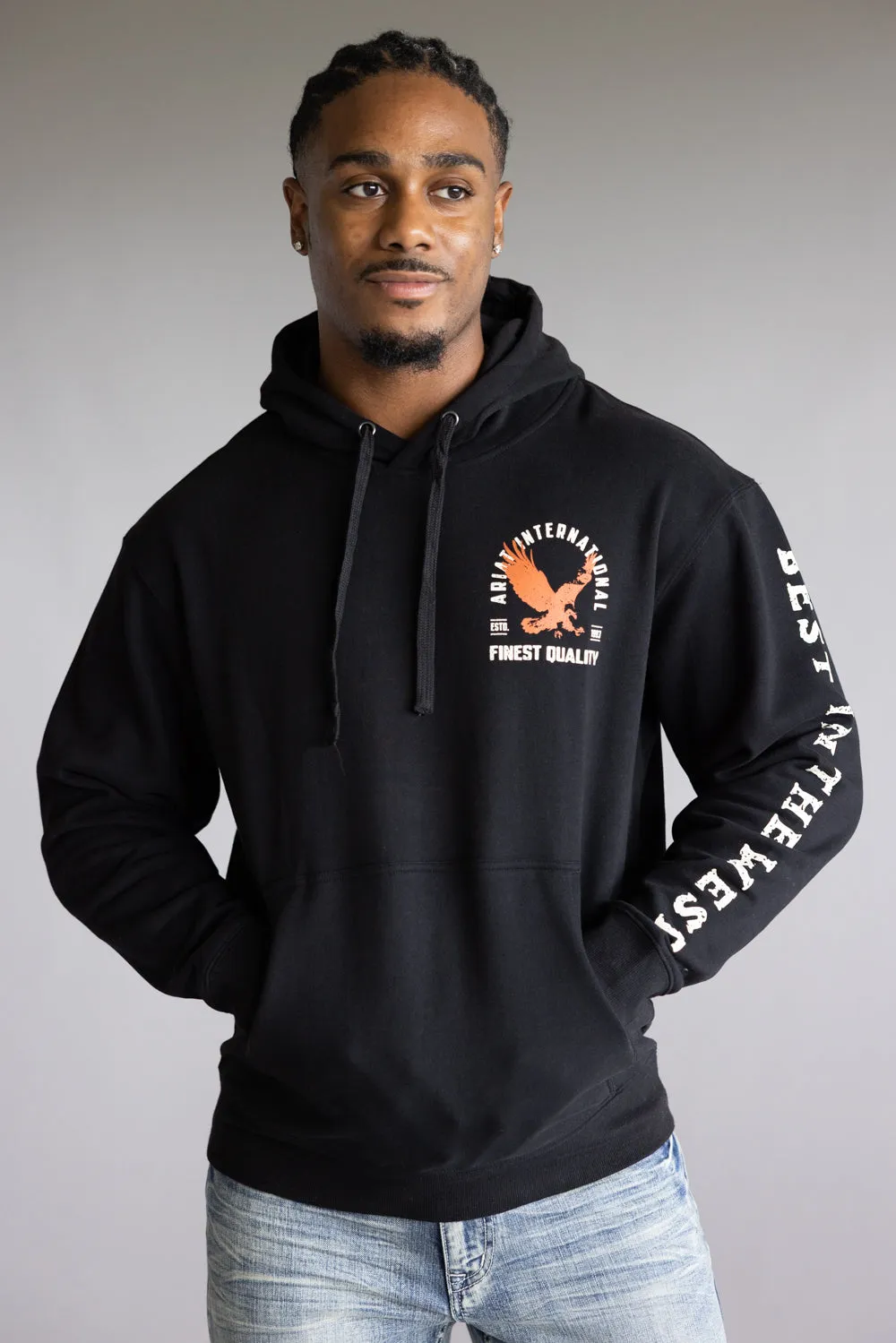 Ariat Eagle Hoodie for Men in Black | 10062492-BLACK sold by Glik’s product image thumbnail 4