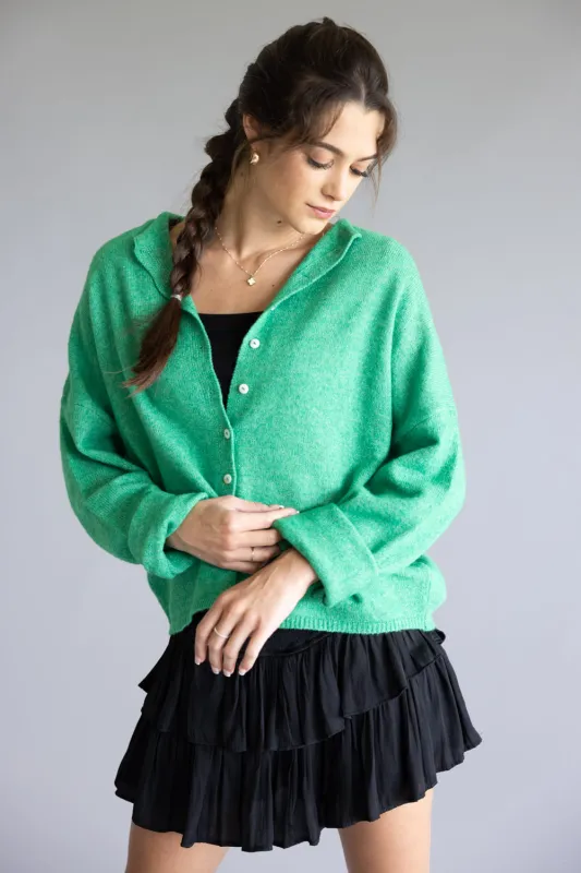 Piper Cardigan for Women in Kelly Green | TBW237-KGRN sold by Glik’s