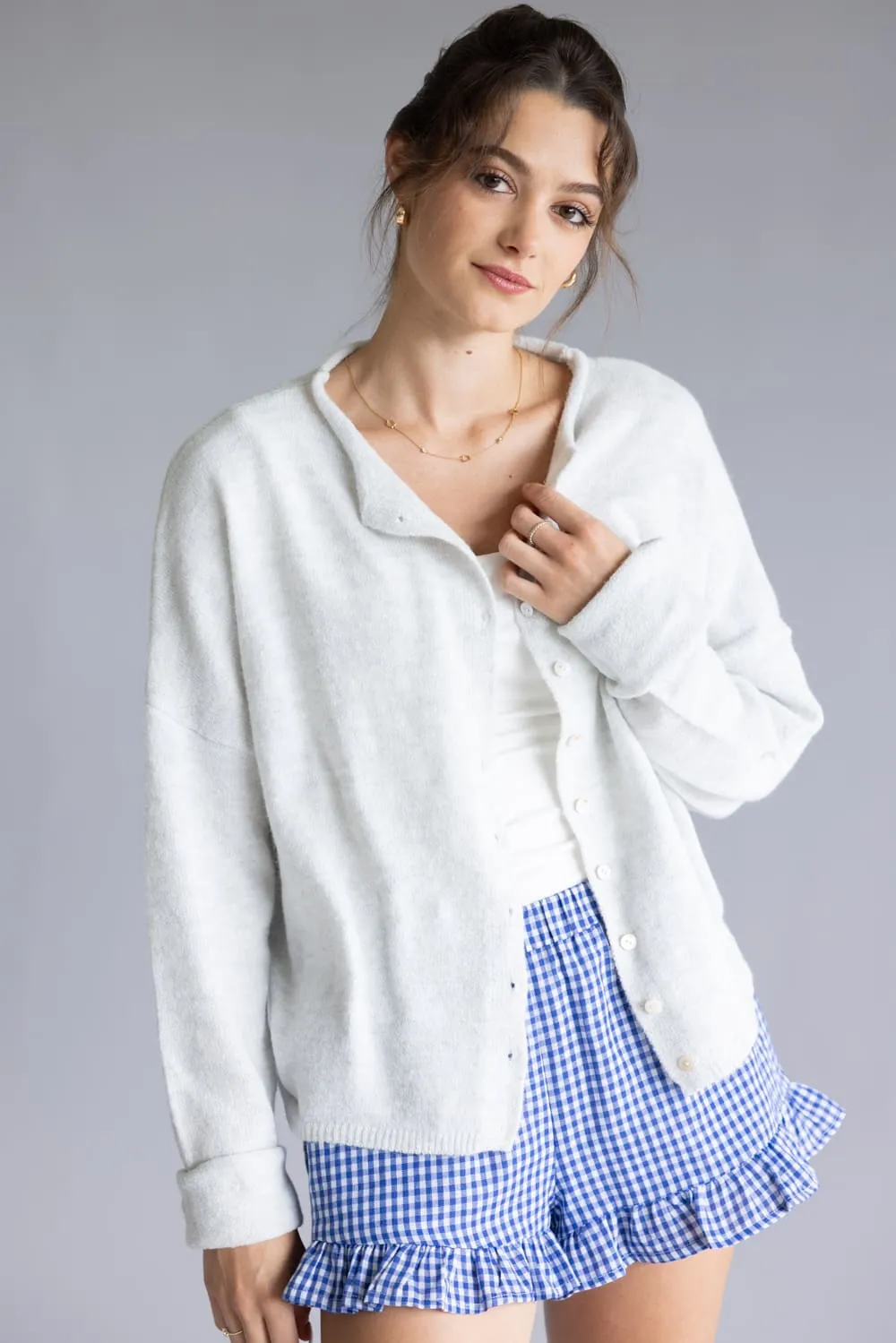 Piper Cardigan for Women in Light Grey | TBW237-LTGRY sold by Glik’s product image thumbnail 5
