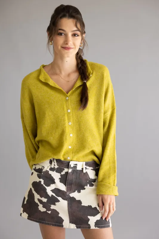 Things Between Piper Cardigan for Women in Dijon Yellow | TBW237-DJN sold by Glik’s
