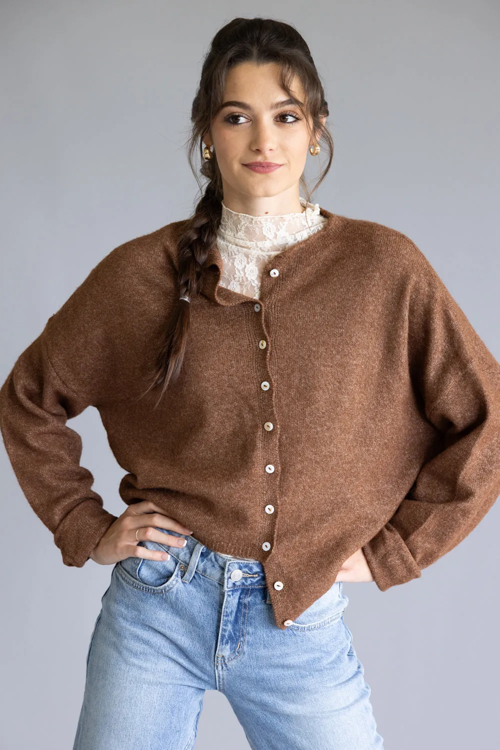 Things Between Piper Cardigan for Women in Brown | TBW237-BRN sold by Glik’s product image thumbnail 4