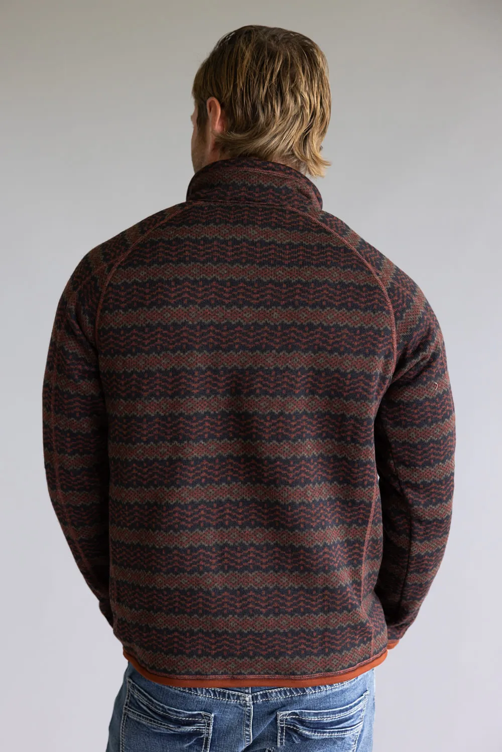 Patagonia Men’s Better Sweater Quarter Zip in Brown Pattern | 25523-WNVA VANILLA sold by Glik’s product image thumbnail 4