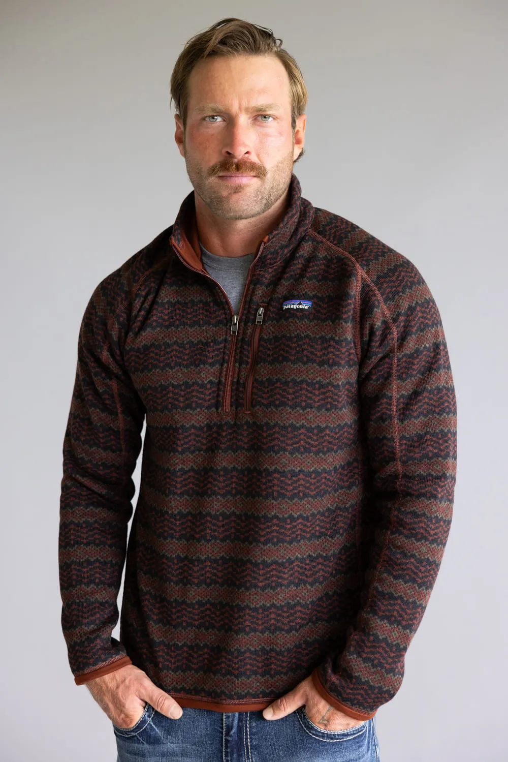 Patagonia Men’s Better Sweater Quarter Zip in Brown Pattern | 25523-WNVA VANILLA sold by Glik’s product image thumbnail 2