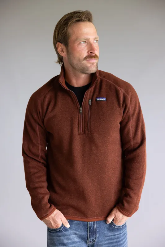 Patagonia Men’s Better Sweater Quarter Zip in Vanilla Brown | 25523-DVL VANILLA sold by Glik’s