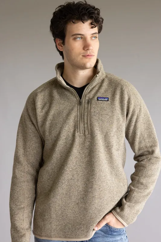 Patagonia Men’s Better Sweater Quarter Zip in Seabird Grey | 25523-SBGR GREY sold by Glik’s