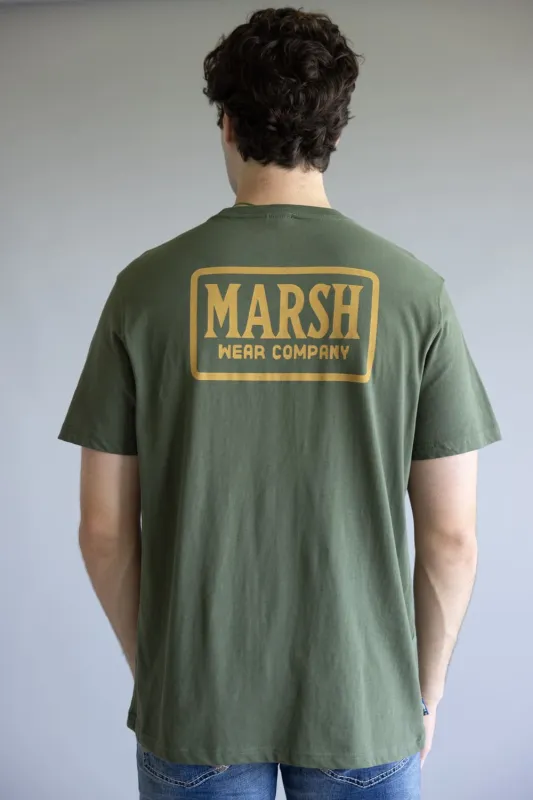 Marsh Wear Badge T-Shirt for Men in Green | MWT1098-BRGR sold by Glik’s