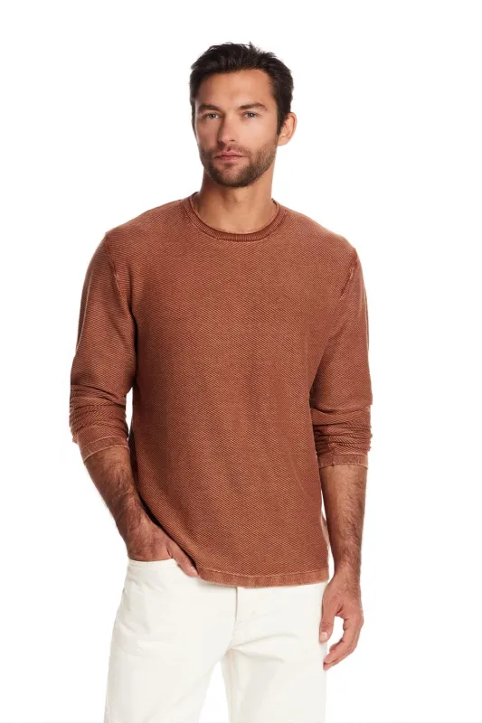 Weatherproof Twill Stonewash Sweater for Men in Gingerbread | F2540488GK-GINGERBREAD sold by Glik’s