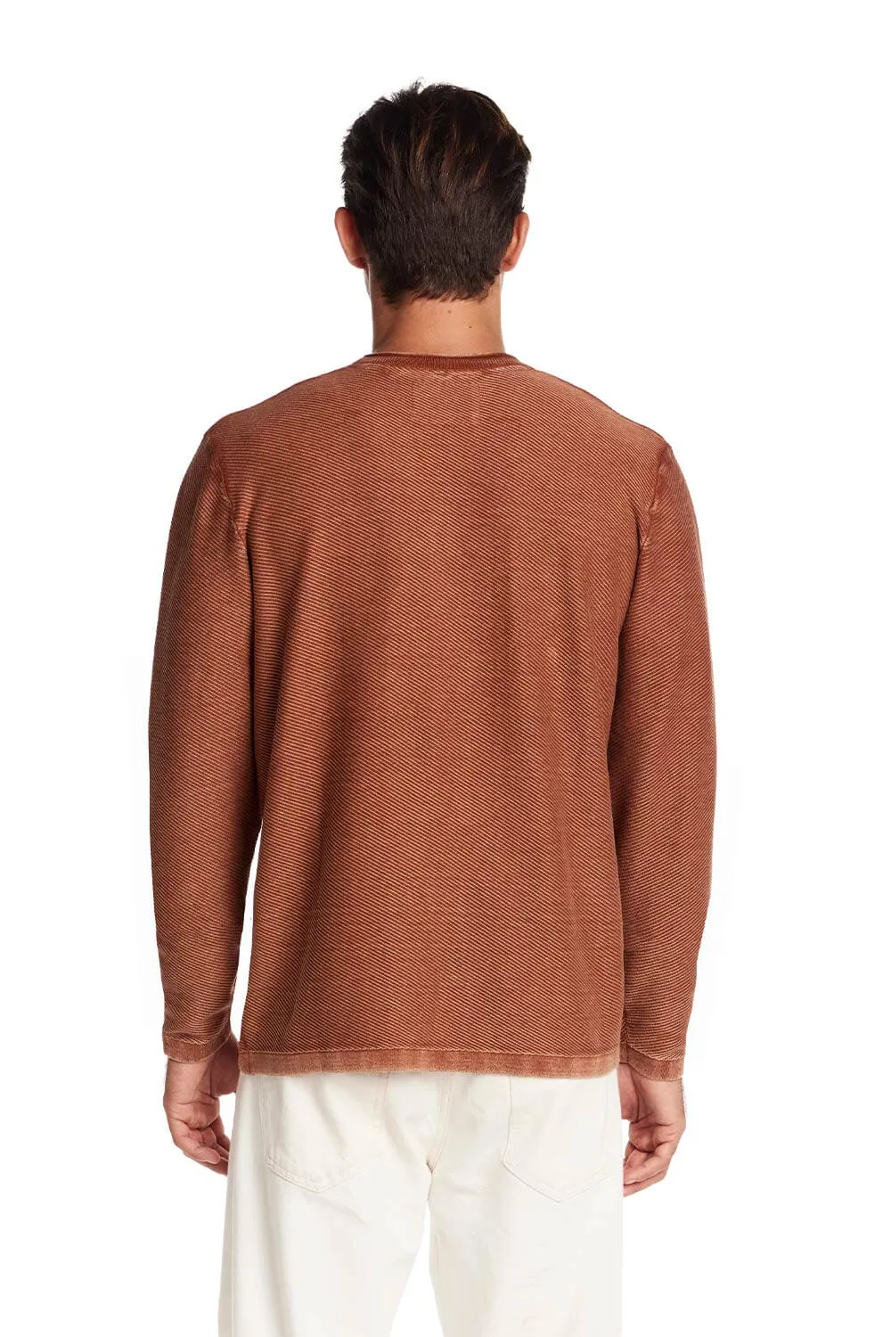 Weatherproof Twill Stonewash Sweater for Men in Gingerbread | F2540488GK-GINGERBREAD sold by Glik’s product image thumbnail 3