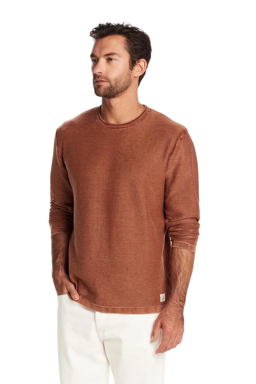Weatherproof Twill Stonewash Sweater for Men in Gingerbread | F2540488GK-GINGERBREAD sold by Glik’s product image thumbnail 2