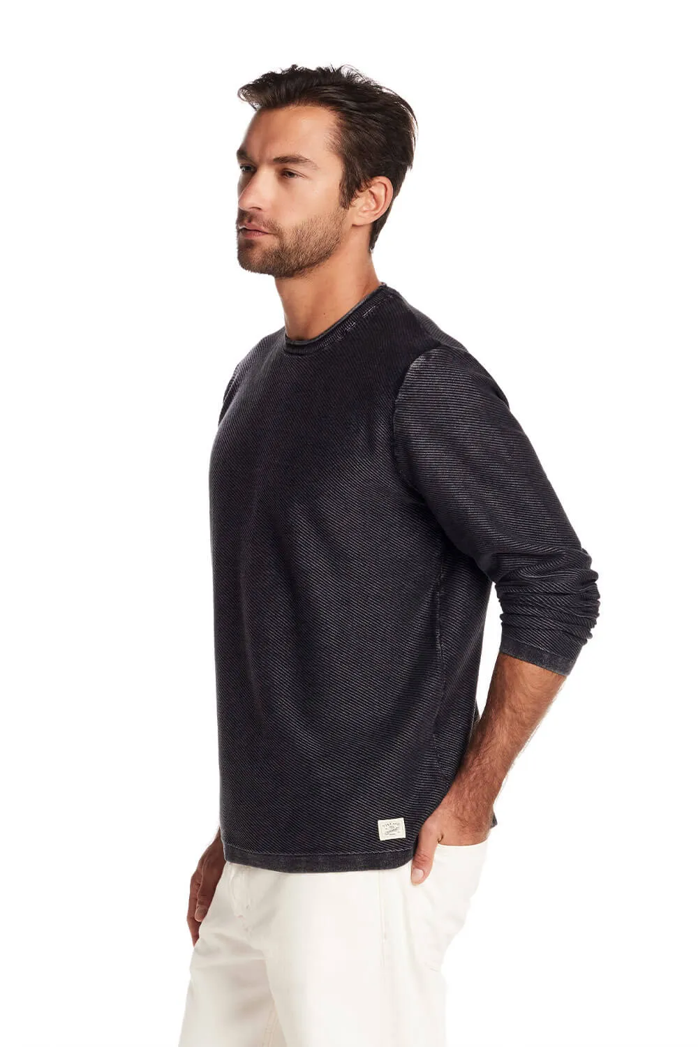 Weatherproof Twill Stonewash Sweater for Men in Meteorite | F2540488GK-METEORITE sold by Glik’s product image thumbnail 2