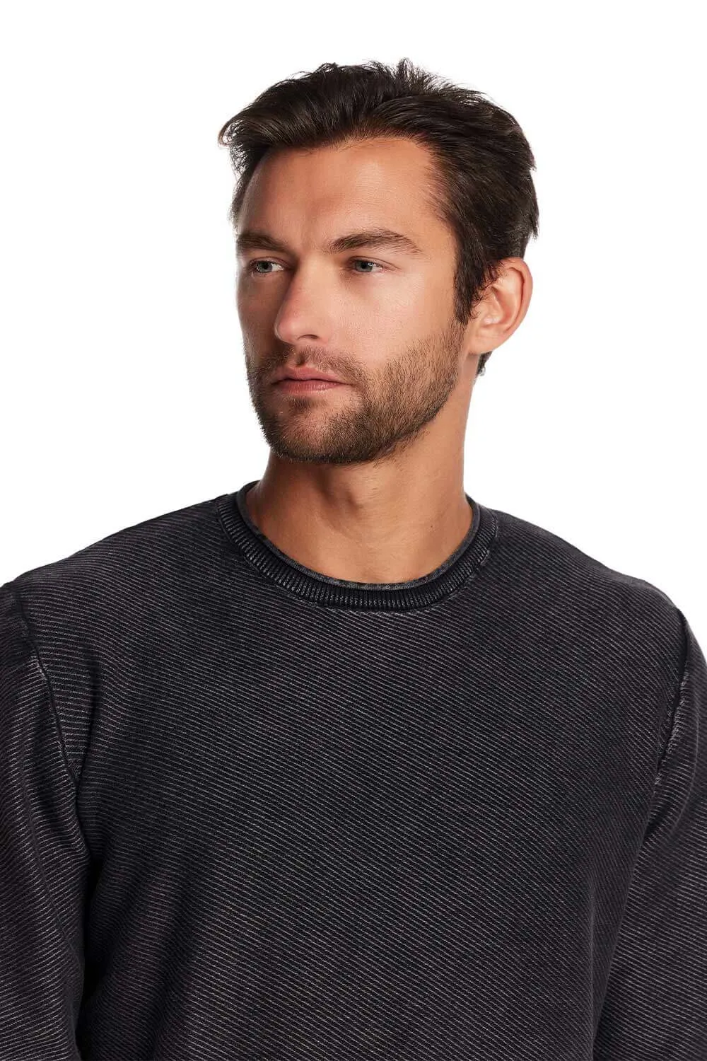 Weatherproof Twill Stonewash Sweater for Men in Meteorite | F2540488GK-METEORITE sold by Glik’s product image thumbnail 3