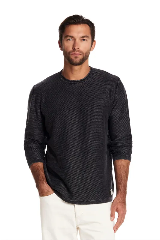 Weatherproof Twill Stonewash Sweater for Men in Meteorite | F2540488GK-METEORITE sold by Glik’s