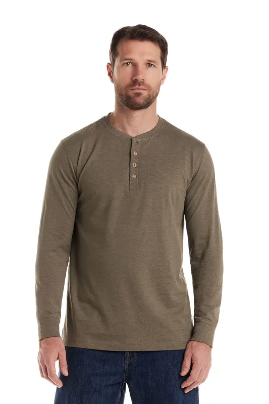 Weatherproof Vintage Long Sleeve Jersey Henley Shirt for Men in Olive | F83610GK-OLIVE sold by Glik’s