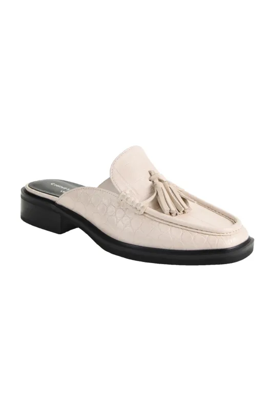 Chinese Laundry Samra Mules for Women in Beige | STMP-002 BEIGE sold by Glik’s