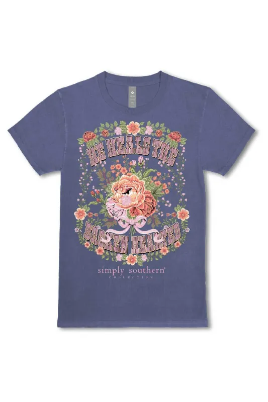 Simply Southern Plus Size Broken T-Shirt for Women in Washed Navy | EXT-SS-BROKEN-WSHNAVY sold by Glik’s