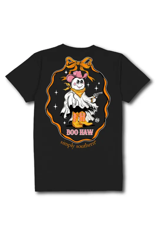 Simply Southern Plus Size Boo Haw T-Shirt for Women in Black | EXT-SS-BOOHAW-BLK sold by Glik’s