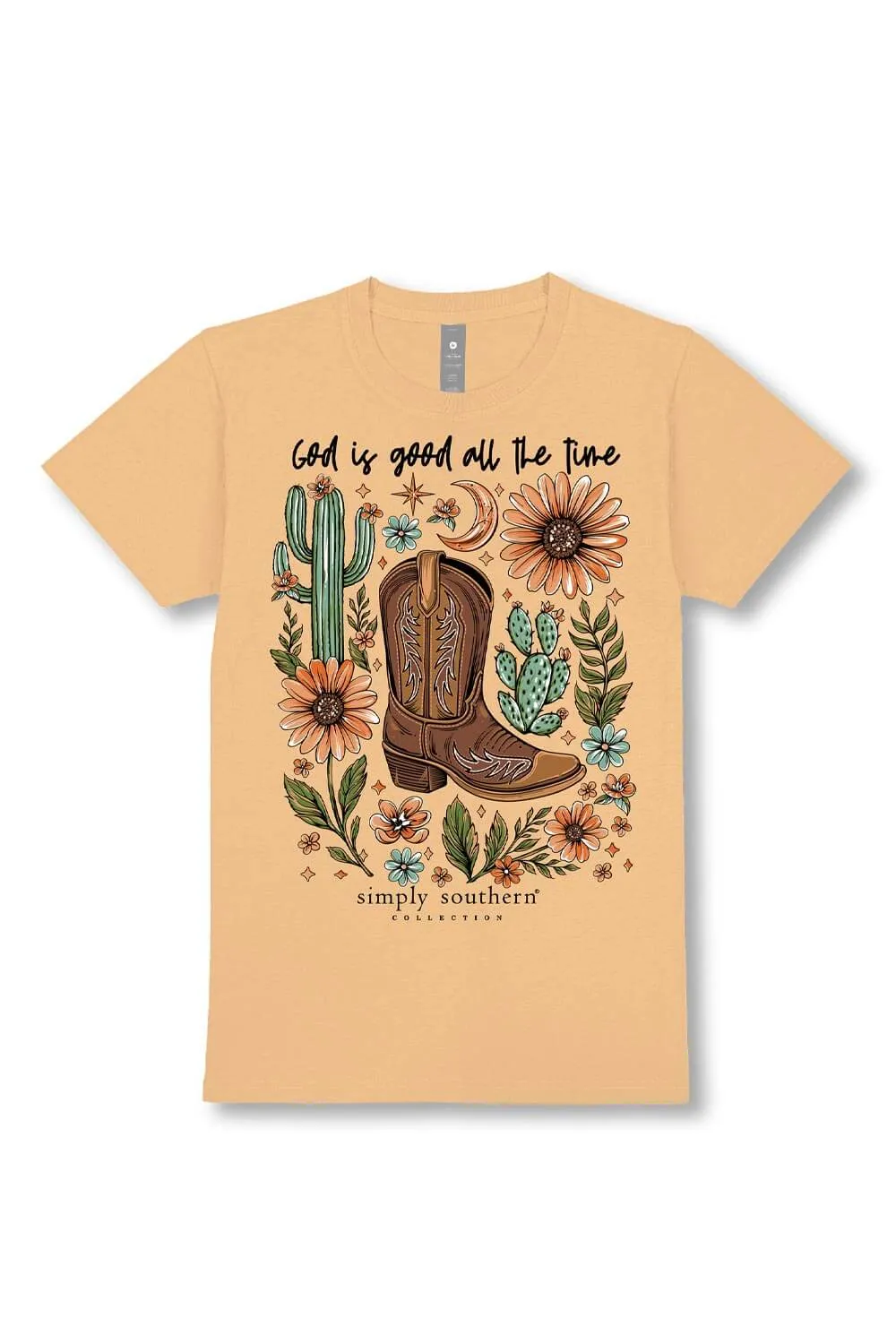 Simply Southern Plus Size God Is Good T-Shirt for Women in Bisque Cream | EXT-SS-TIME-BISQUE sold by Glik’s