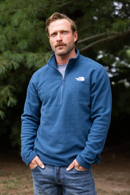 The North Face Textured Cap Rock ¼ Zip Neck for Men in Blue | NF0A3YR1-HKW sold by Glik’s