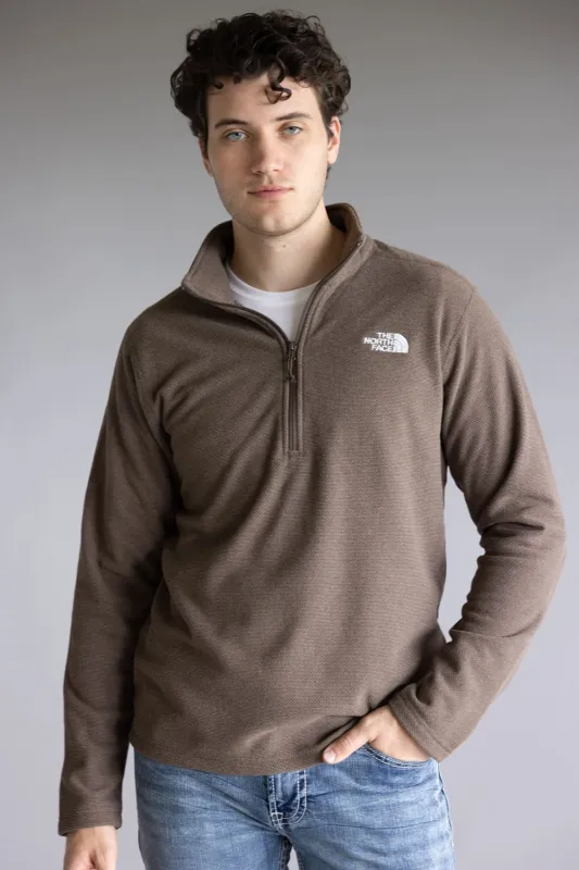 The North Face Textured Cap rock ¼ Zip Neck for Men in Smokey Brown | NF0A3YR1-2QI sold by Glik’s