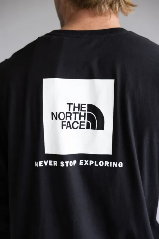 The North Face Box Graphic Long Sleeve T-Shirt for Men in Black | NF0A8B68-KY4 sold by Glik’s