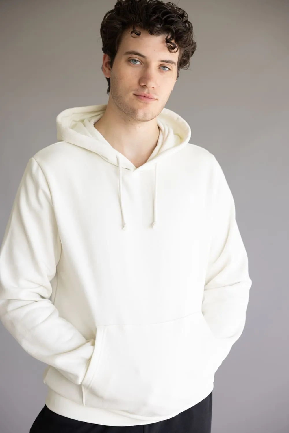 The North Face Evolution Box Logo Hoodie for Men in White Dune | NF0A8CWP-QLI sold by Glik’s product image thumbnail 2