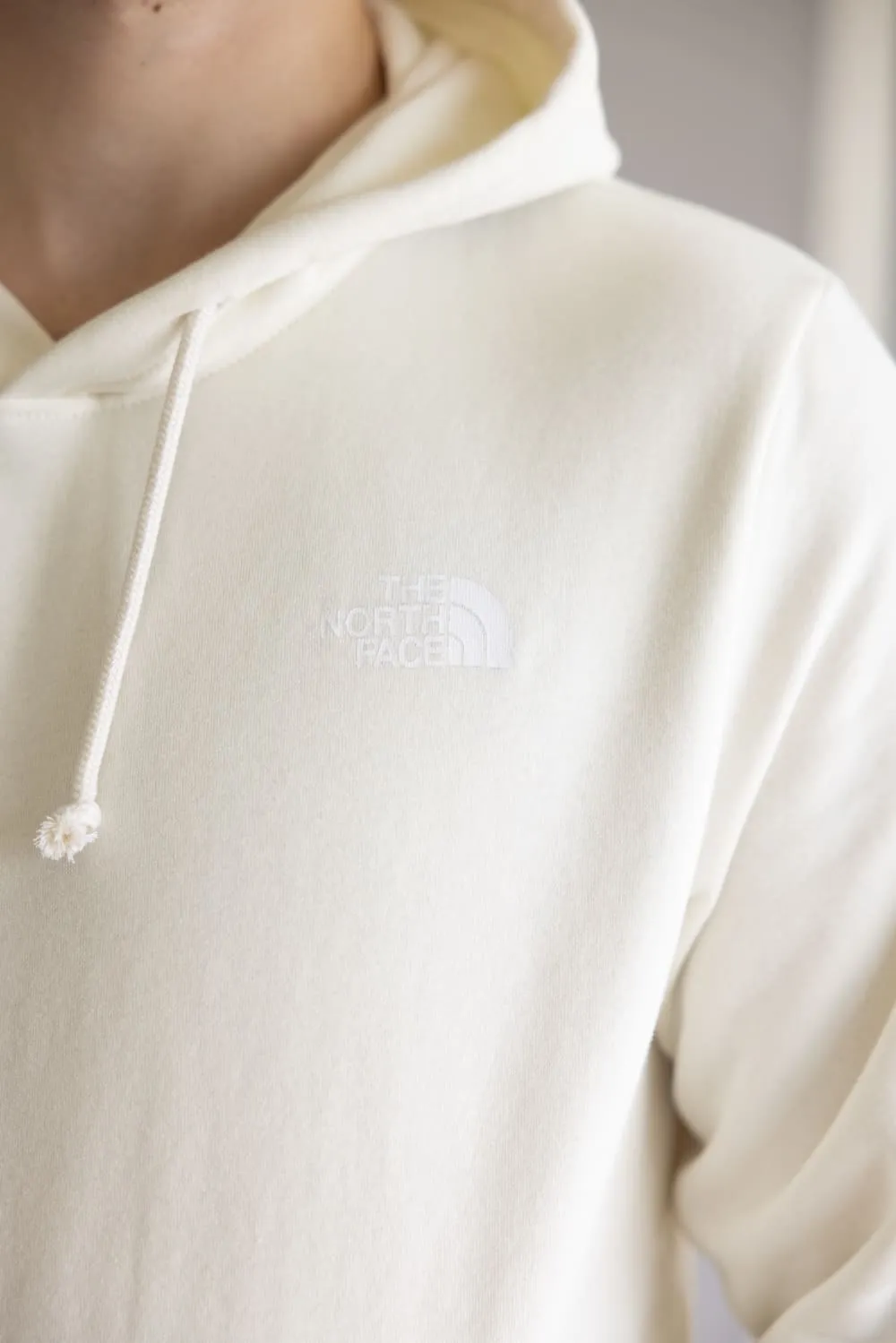 The North Face Evolution Box Logo Hoodie for Men in White Dune | NF0A8CWP-QLI sold by Glik’s product image thumbnail 3