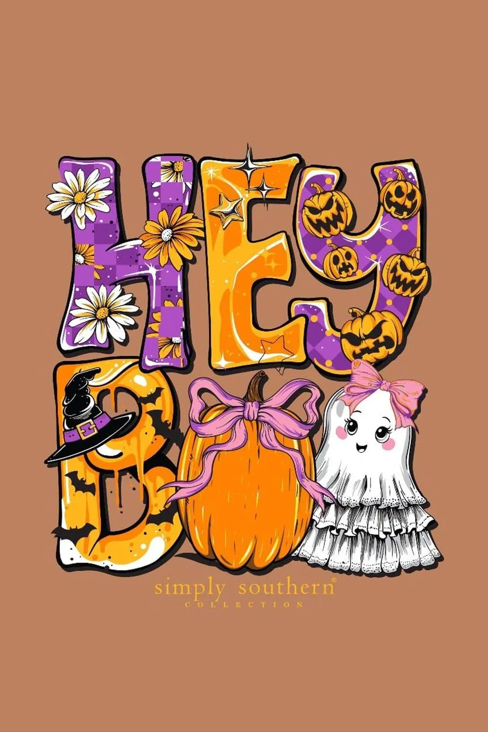 Simply Southern Plus Size Hey Boo T-Shirt for Women in Chestnut Brown | EXT-SS-HEYBOO-CHSTNT sold by Glik’s product image thumbnail 2