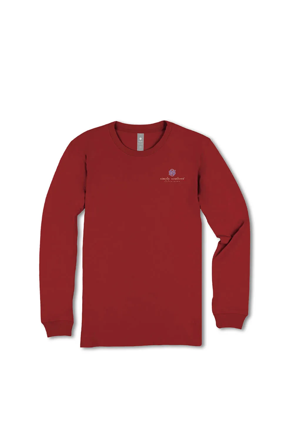 Simply Southern Youth Follow the Word Long Sleeve T-Shirt for Girls in Carmine | YTH-LS-FOLLOW-CARMINE sold by Glik’s product image thumbnail 2