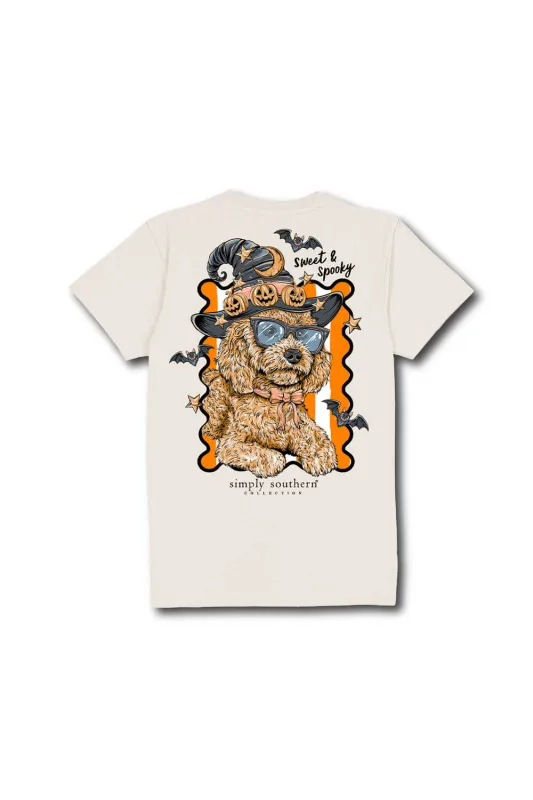 Simply Southern Youth Sweet & Spooky T-Shirt for Girls in Whisper White | YTH-SS-SWEETSPKY-WISP sold by Glik’s