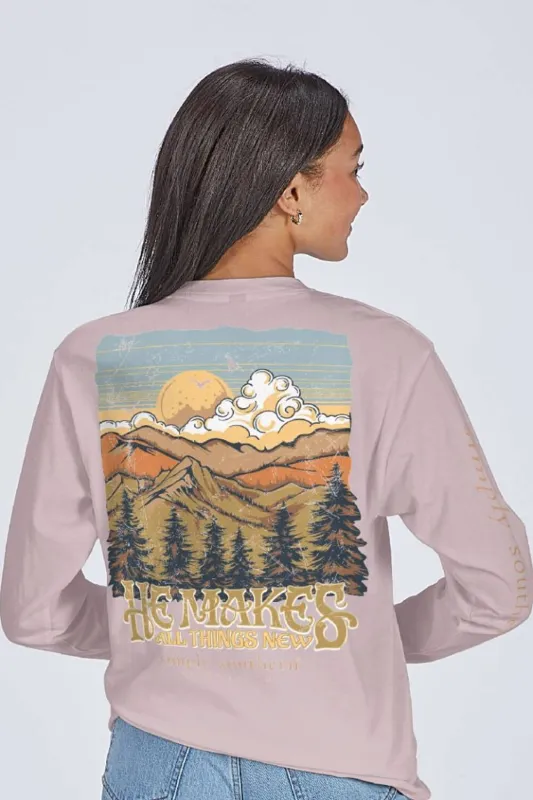 Simply Southern Things New Long Sleeve T-Shirt for Women in Driftwood Grey | LS-NEW-DRFTWD sold by Glik’s