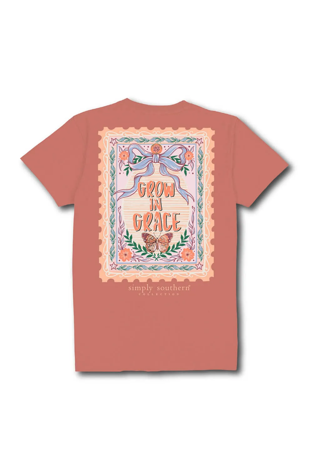 Simply Southern Grow In Grace T-Shirt for Women in Maple Mauve | SS-GROW-MAPLE sold by Glik’s product image thumbnail 3