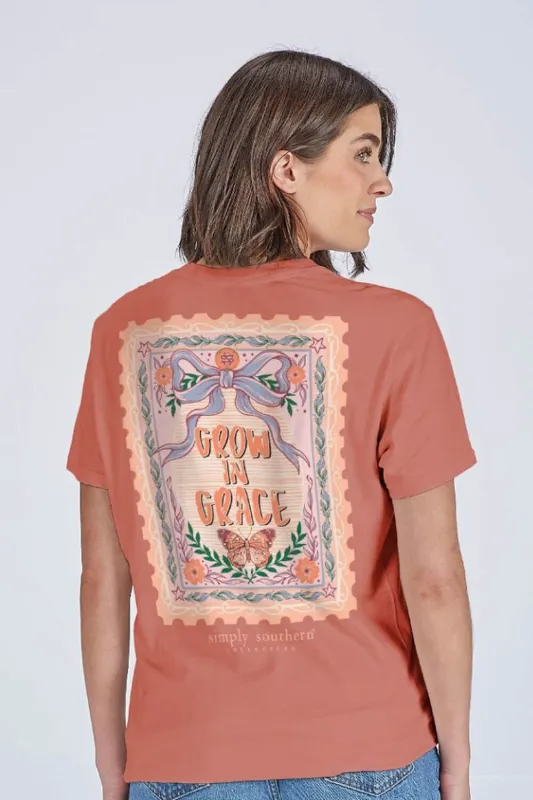 Simply Southern Grow In Grace T-Shirt for Women in Maple Mauve | SS-GROW-MAPLE sold by Glik’s
