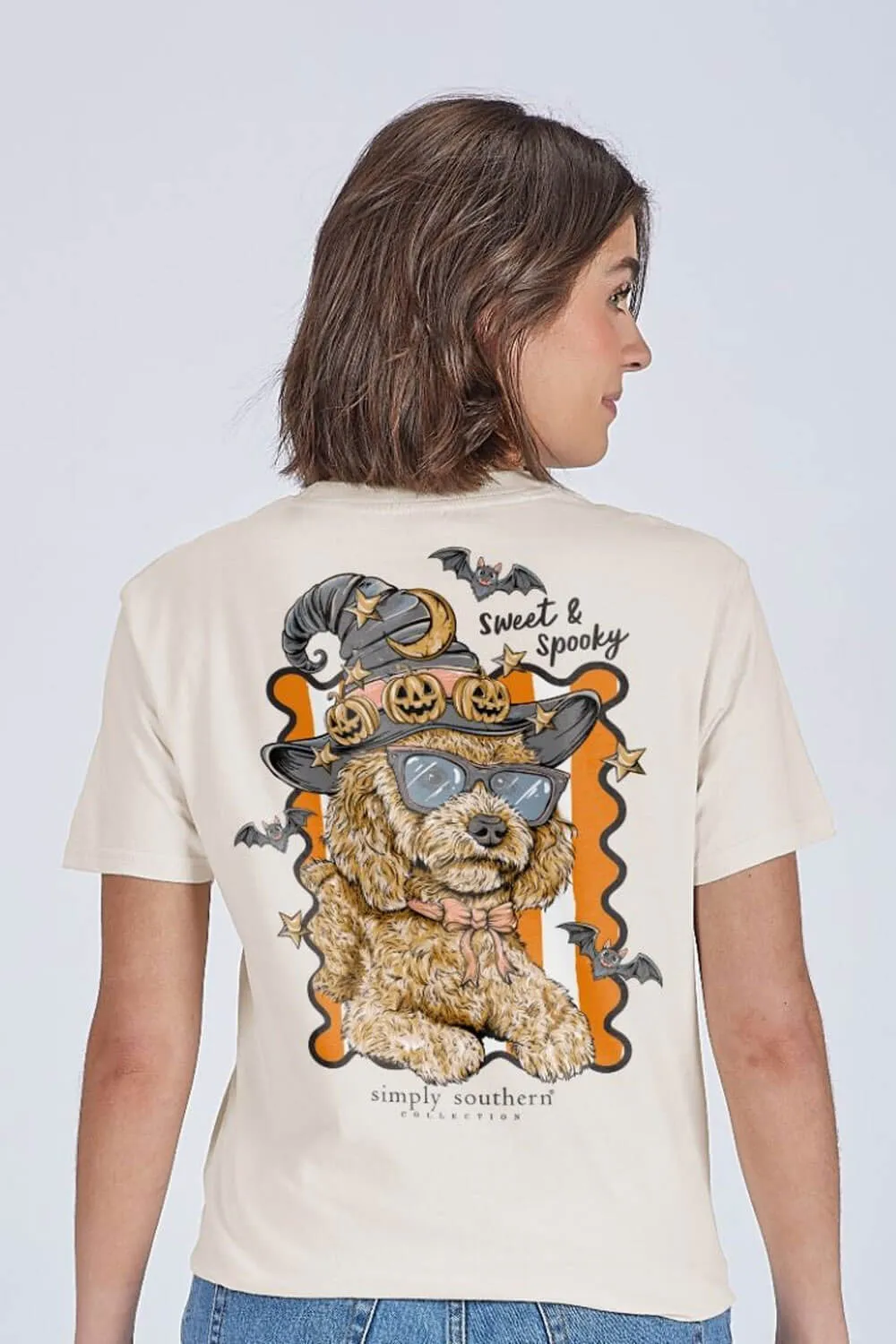 Simply Southern Sweet & Spooky T-Shirt for Women in Whisper White | SS-SWEETSPKY-WISP sold by Glik’s