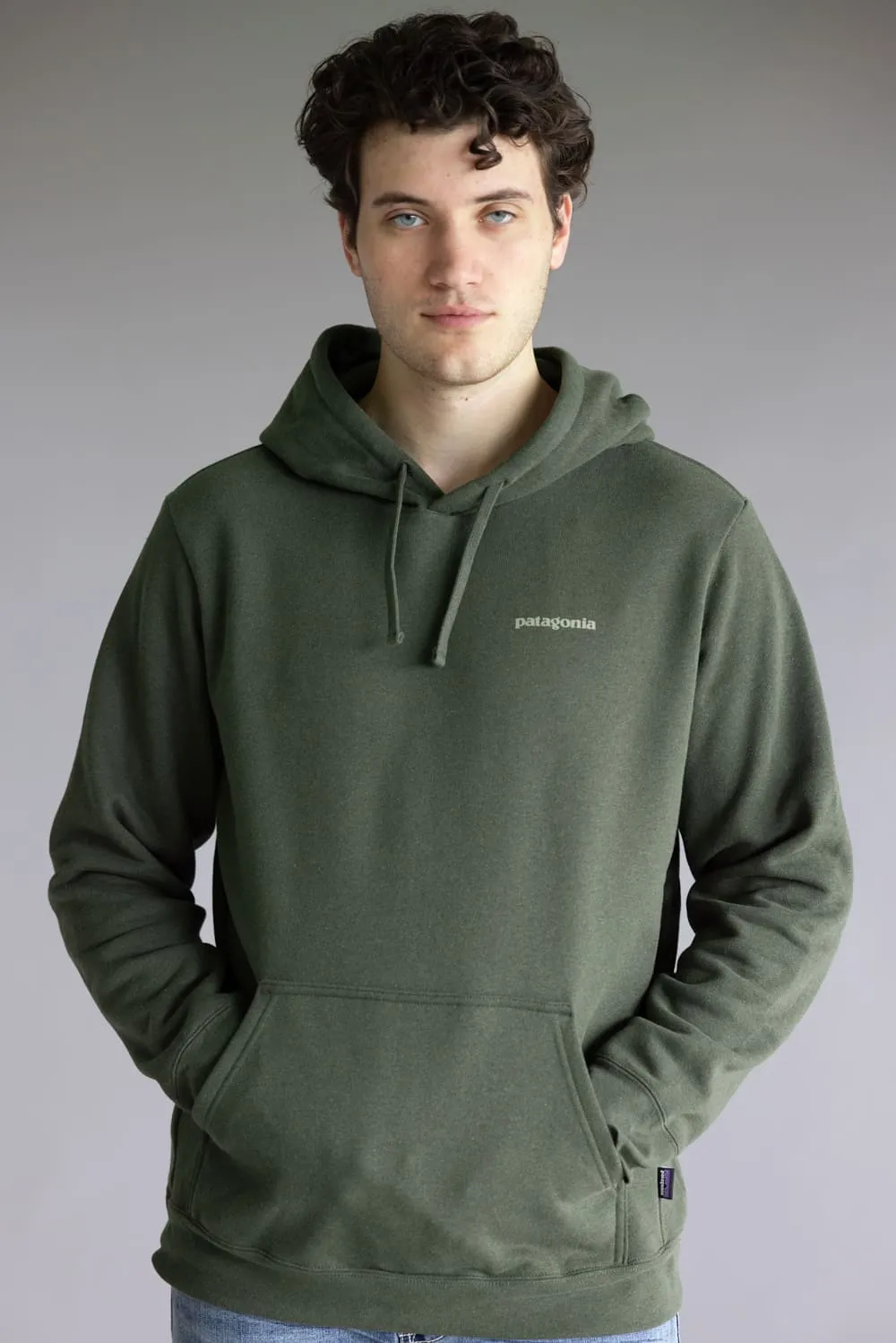 Patagonia Men’s Boardshort Logo Uprisal Hoodie in Green | 39665-BSNG GREEN sold by Glik’s product image thumbnail 5
