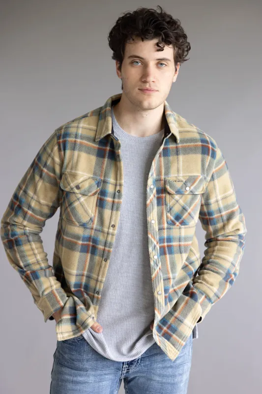 O’Neill Glacier Super Fleece Plaid Shacket for Men in Twill | FA5104215-TWL sold by Glik’s