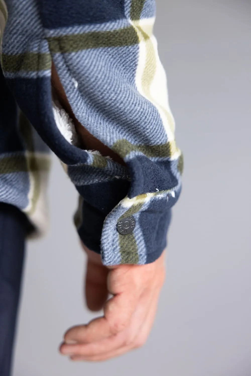 Sherpa Lined Polar Hooded Shacket for Men in Off White | MTJ05695F5-OFFWHITE sold by Glik’s product image thumbnail 3