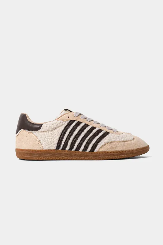 Shu Shop Stevie Shearling Sneakers for Women in Cream | STEVIE-SHERLING made by ShuShop